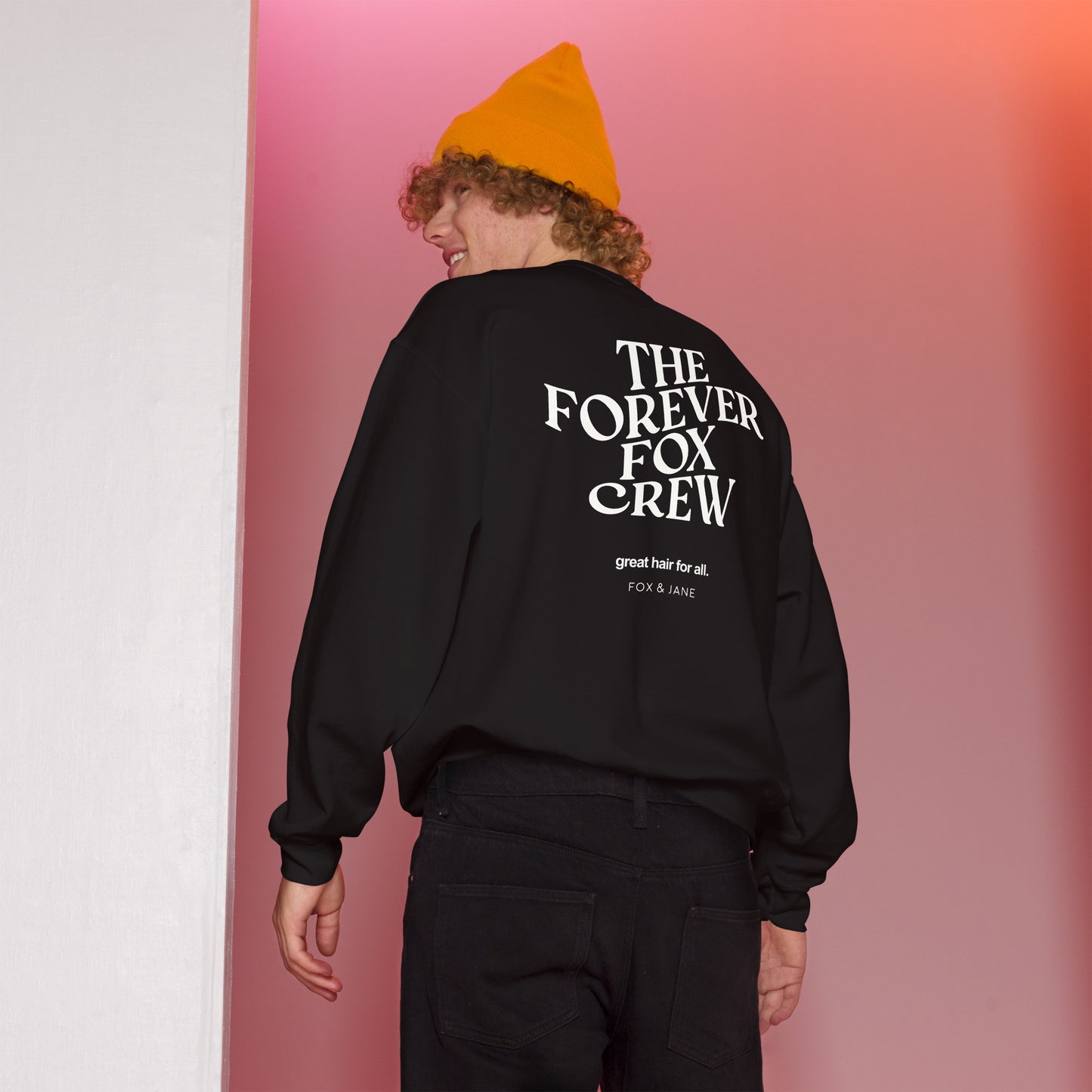THE FOREVER FOX CREW Unisex Sweatshirt | Back Print | Off White