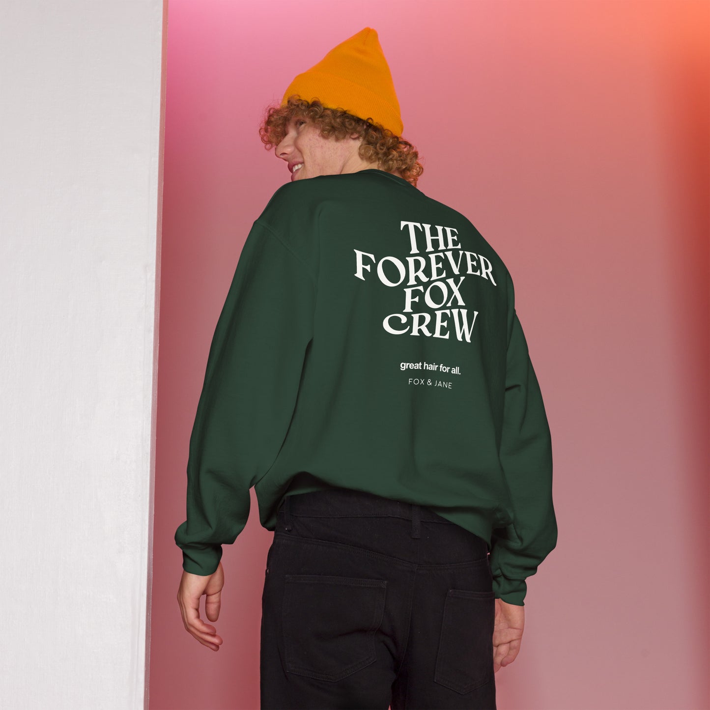 THE FOREVER FOX CREW Unisex Sweatshirt | Back Print | Off White