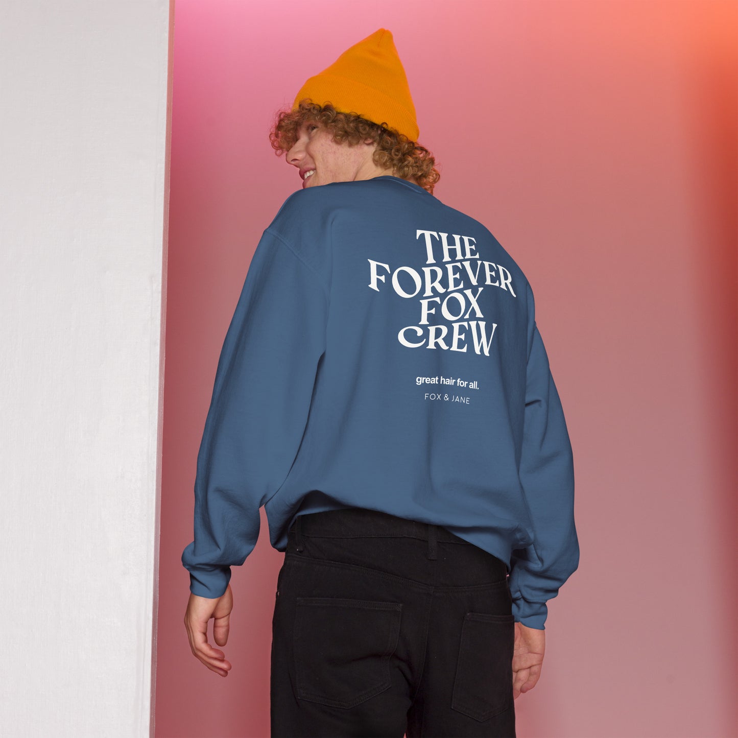 THE FOREVER FOX CREW Unisex Sweatshirt | Back Print | Off White