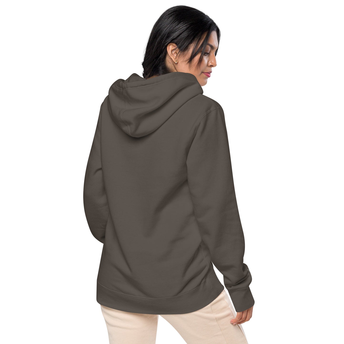 BGDGLG Unisex pigment-dyed hoodie | Front & Sleeve Embroidery | White