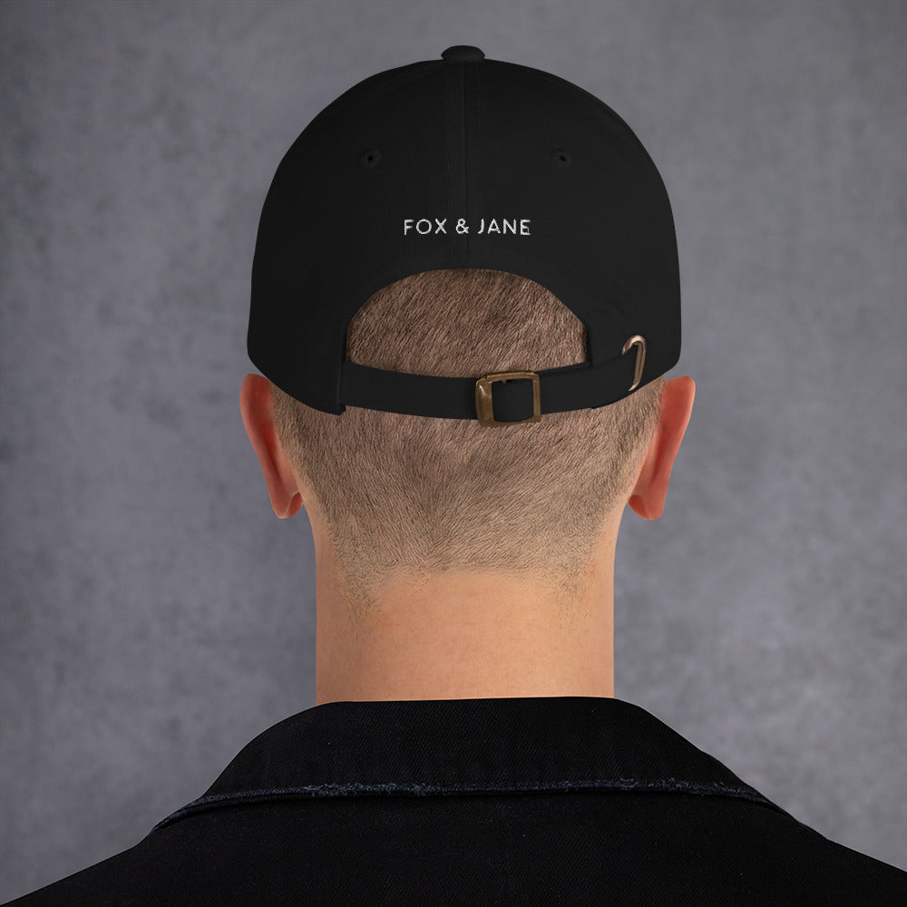 THE FOREVER FOX CREW Dad hat | Front & Back Embroidery | White