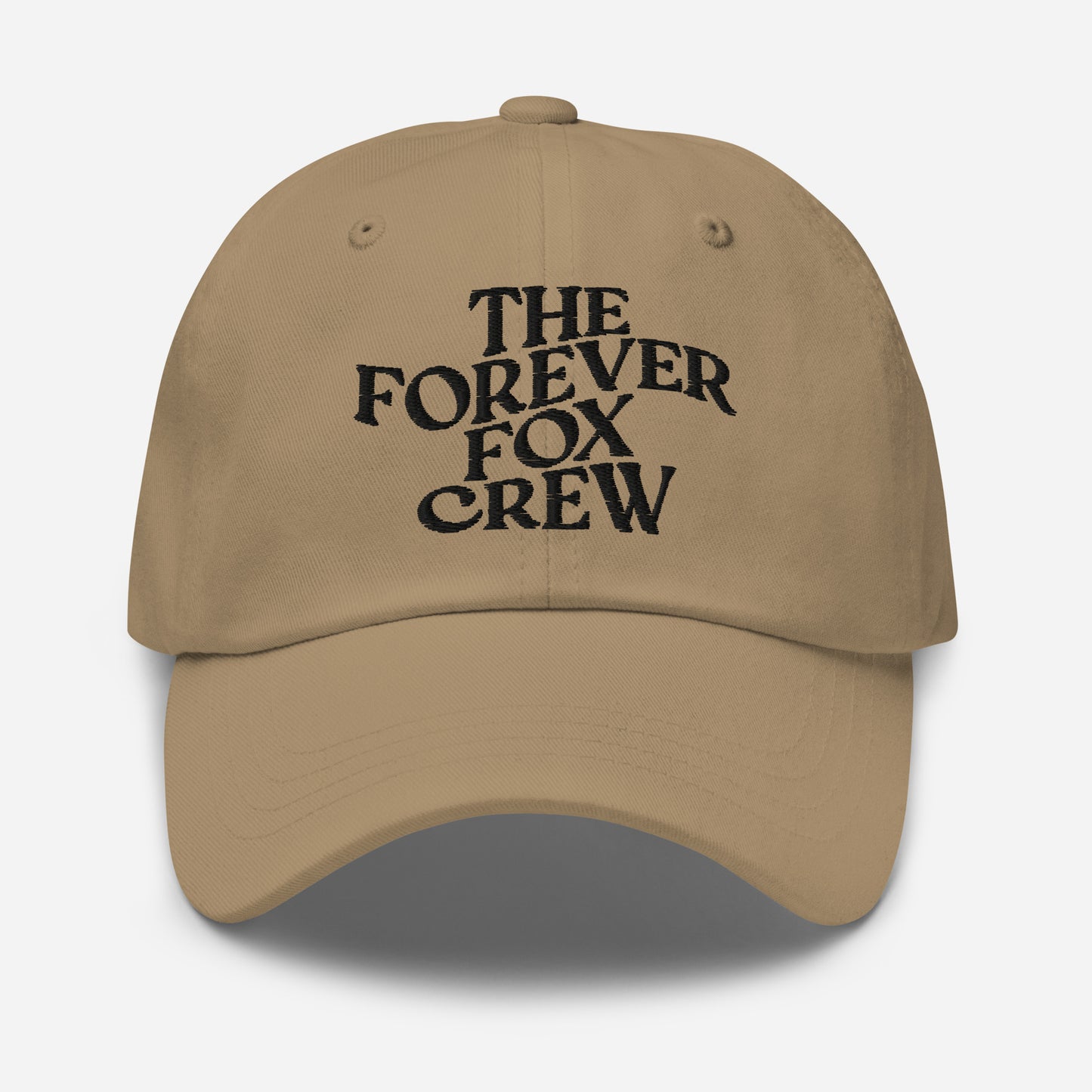 THE FOREVER FOX CREW Dad hat | Front & Back Embroidery | Black