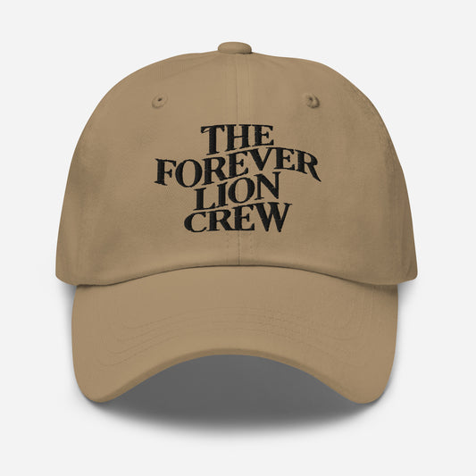 THE FOREVER LION CREW Dad hat | Front & Back Embroidery | Black