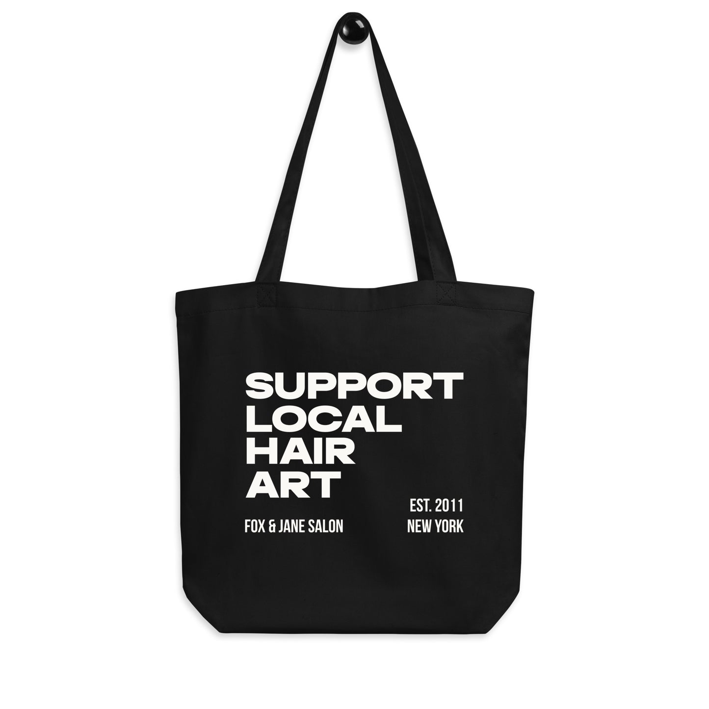 SUPPORT YOUR LOCAL HAIR ART Eco Tote Bag | Front Print | Off White