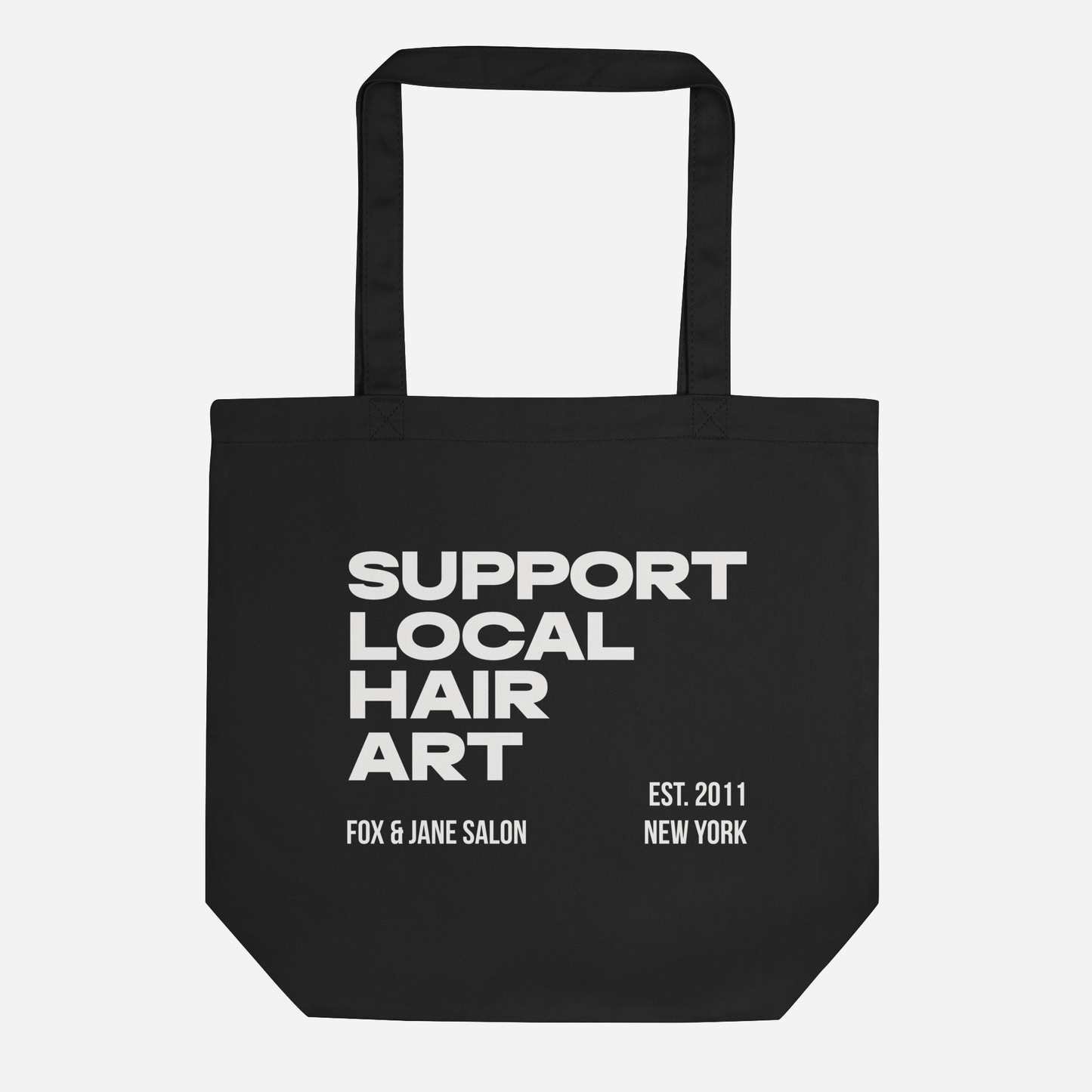 SUPPORT YOUR LOCAL HAIR ART Eco Tote Bag | Front Print | Off White