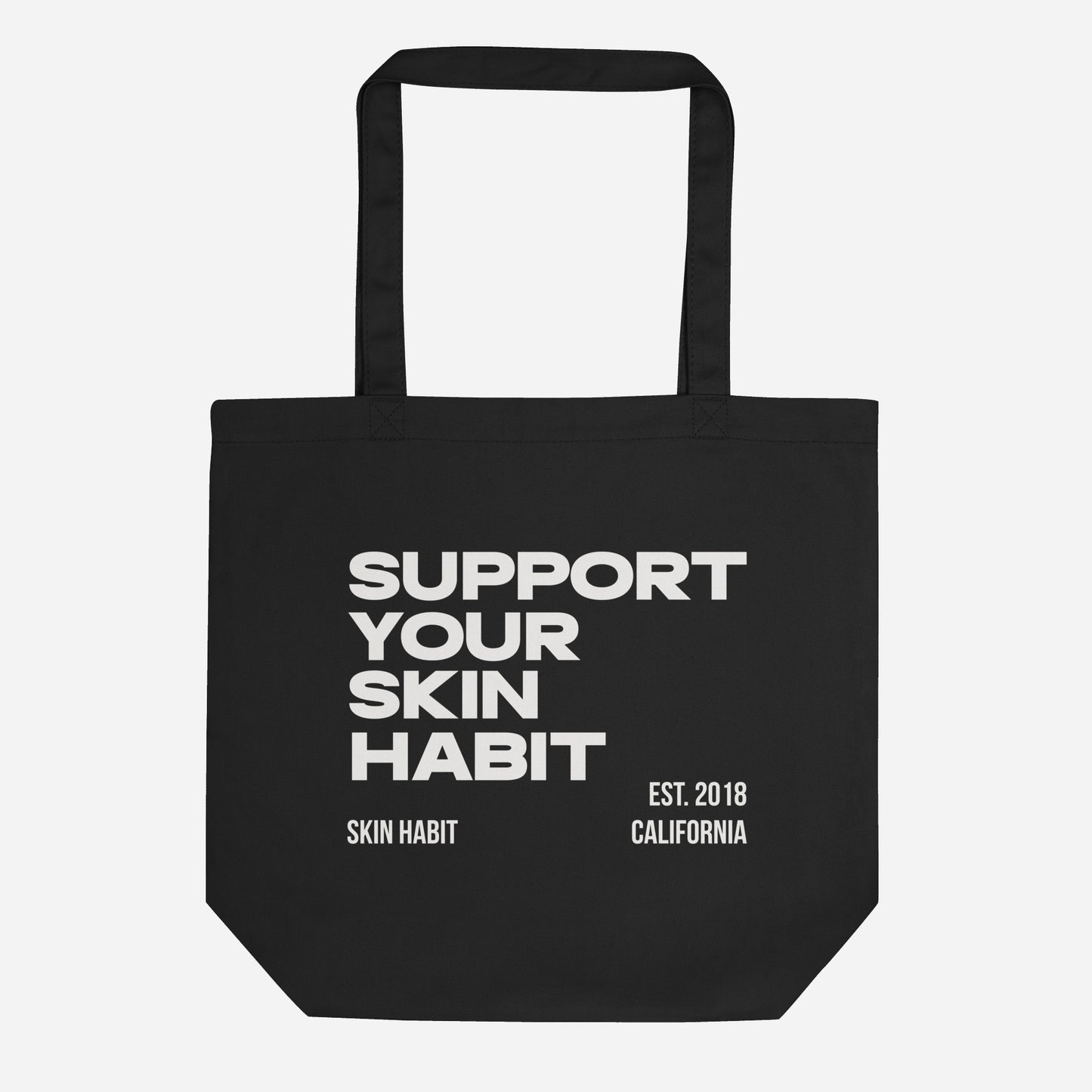 SUPPORT YOUR SKIN HABIT Eco Tote Bag | Front Print | Off White