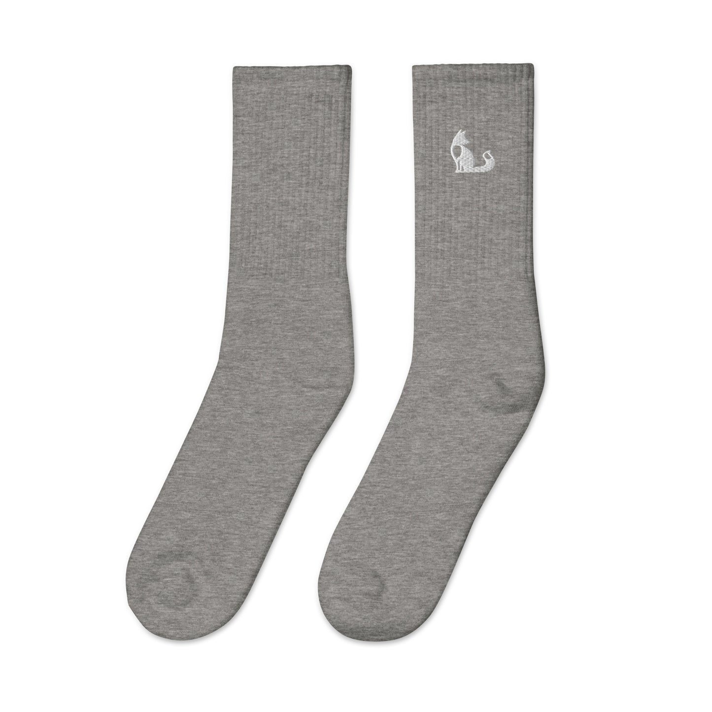 FOX & JANE Embroidered socks | Outside Embroidery | White