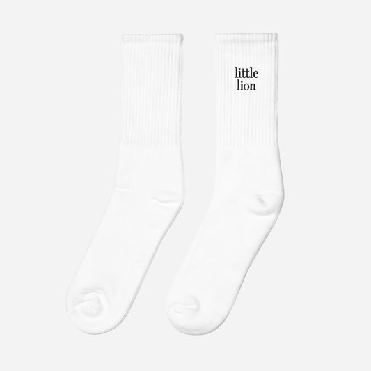 FOX & JANE Embroidered socks | Outside Embroidery | Black