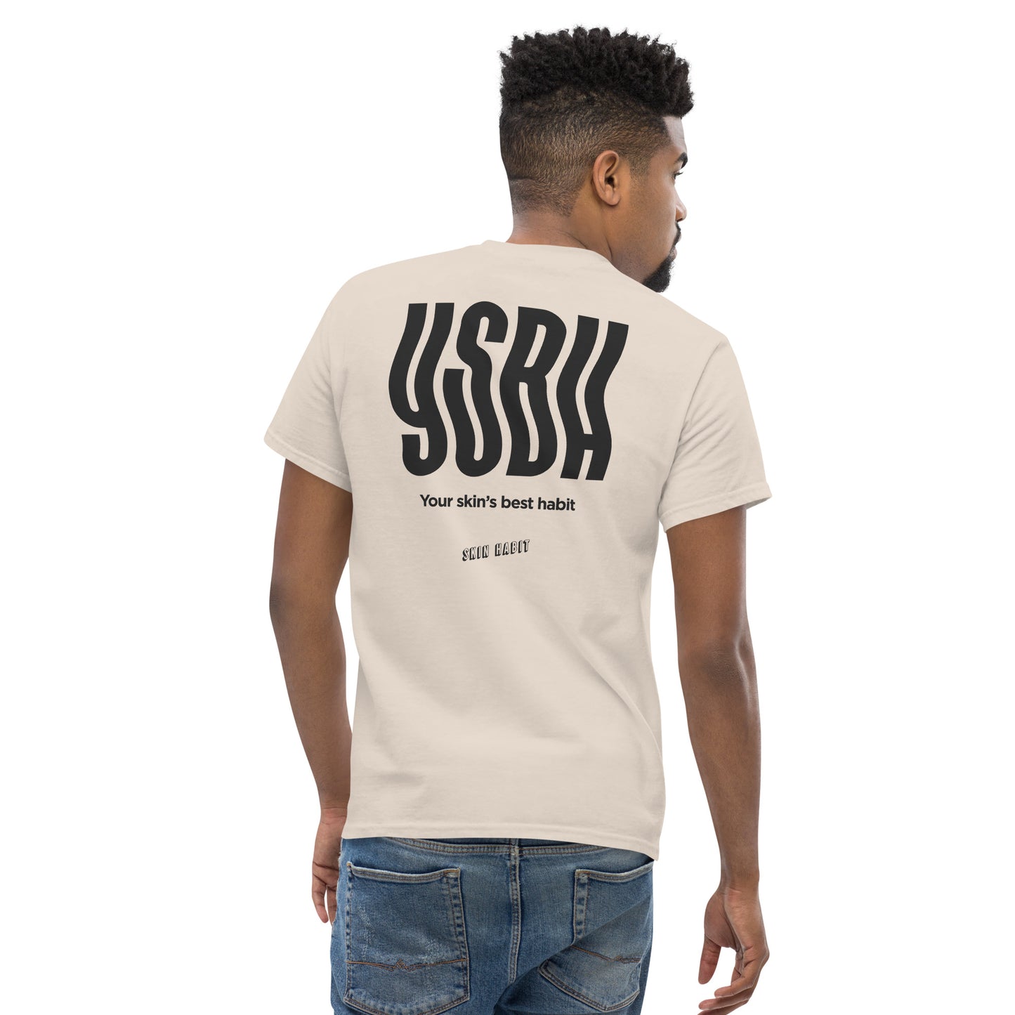 YSBH Unisex classic tee | Back Print | Off Black