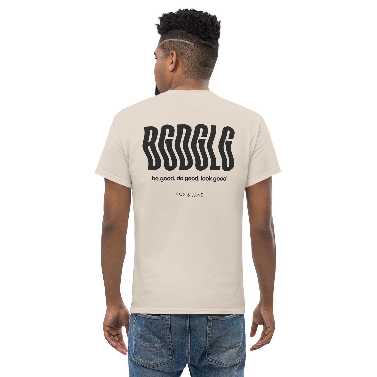 BGDGLG Unisex classic tee | Back Print | Off Black