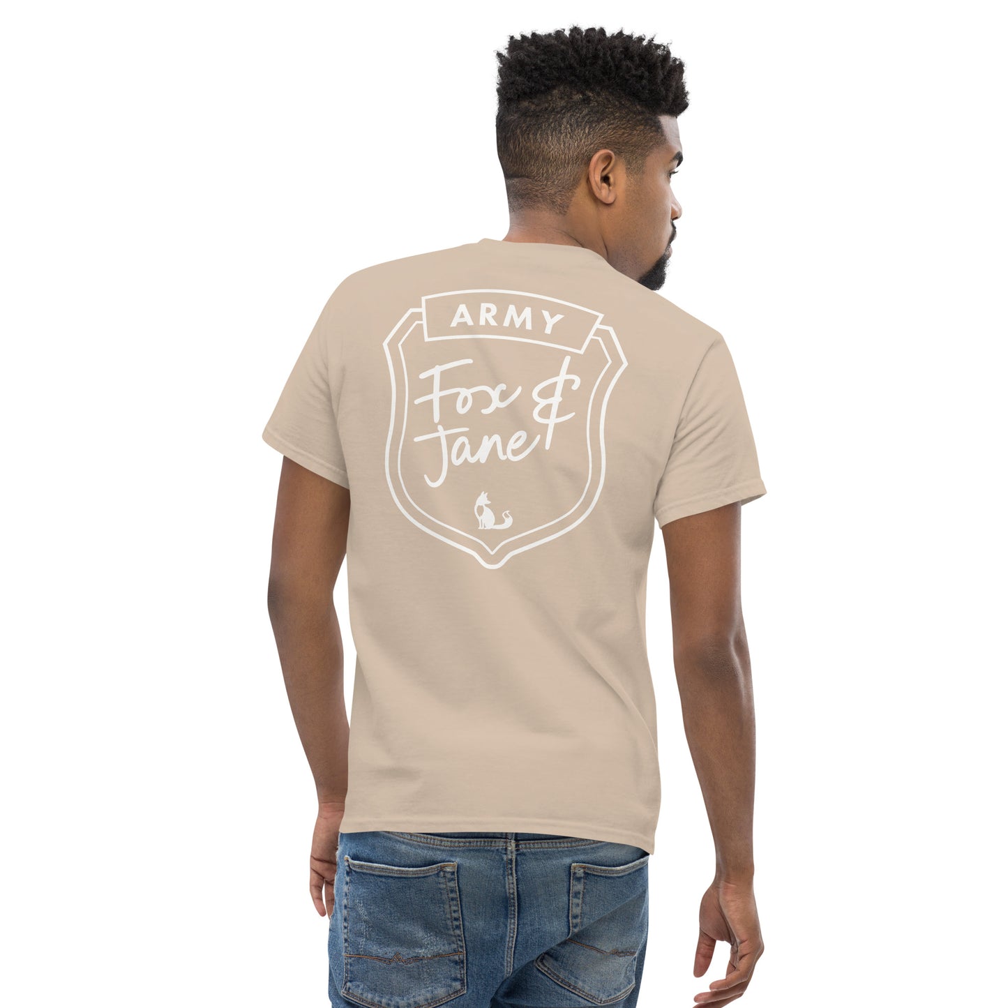 FOX & JANE ARMY Unisex classic tee | Back Print | Off White