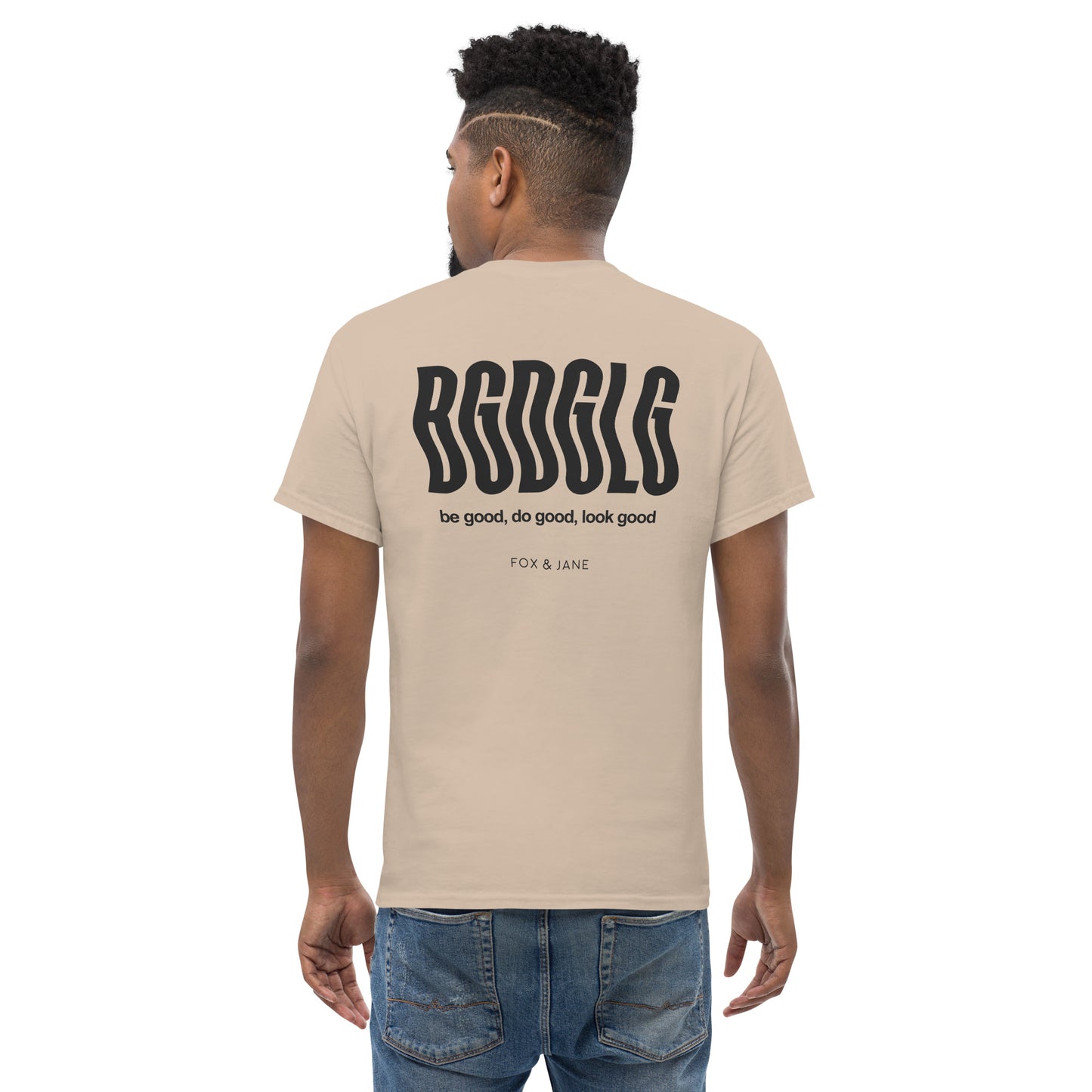 BGDGLG Unisex classic tee | Back Print | Off Black