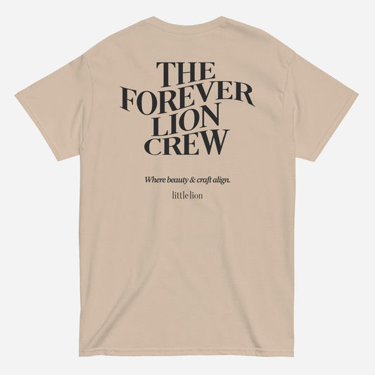 THE FOREVER LION CREW Unisex classic tee | Back Print | Off Black