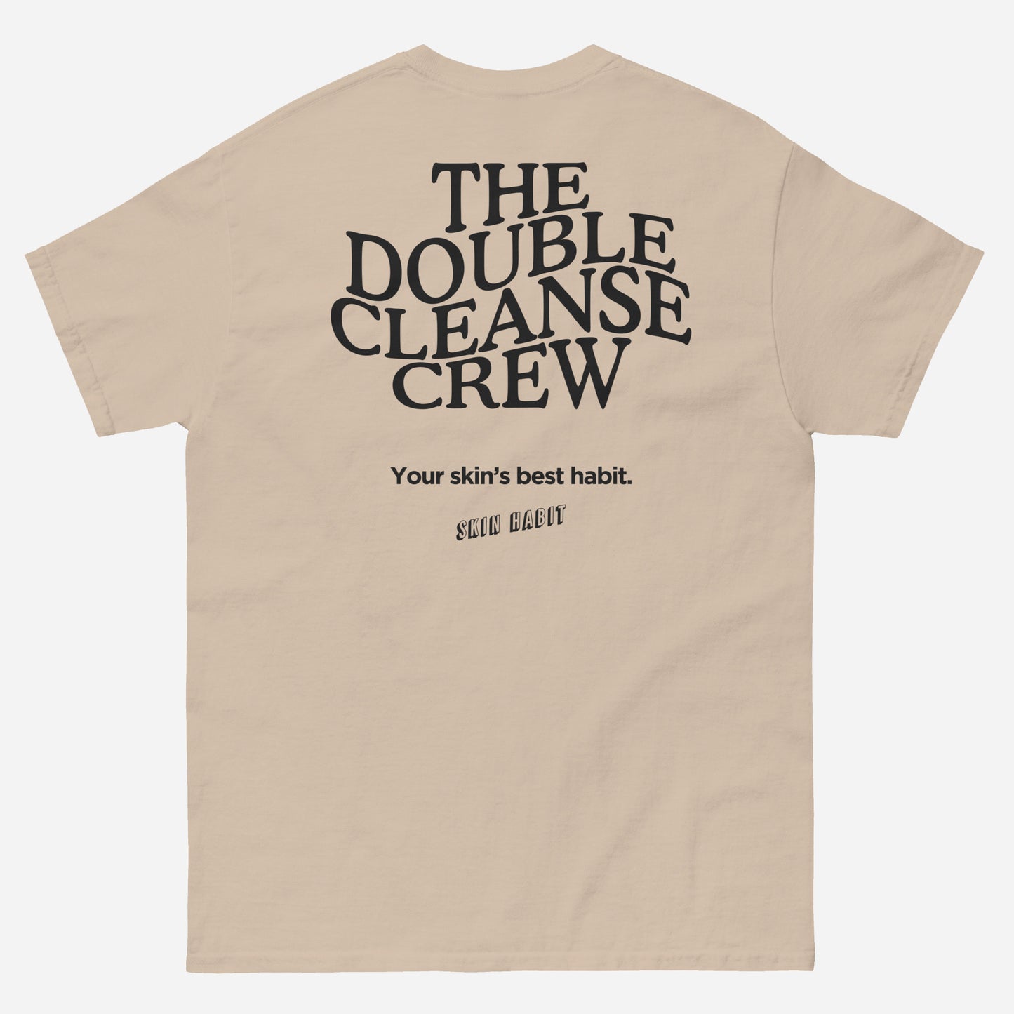 THE DOUBLE CLEANSE CREW Unisex classic tee | Back Print | Off Black