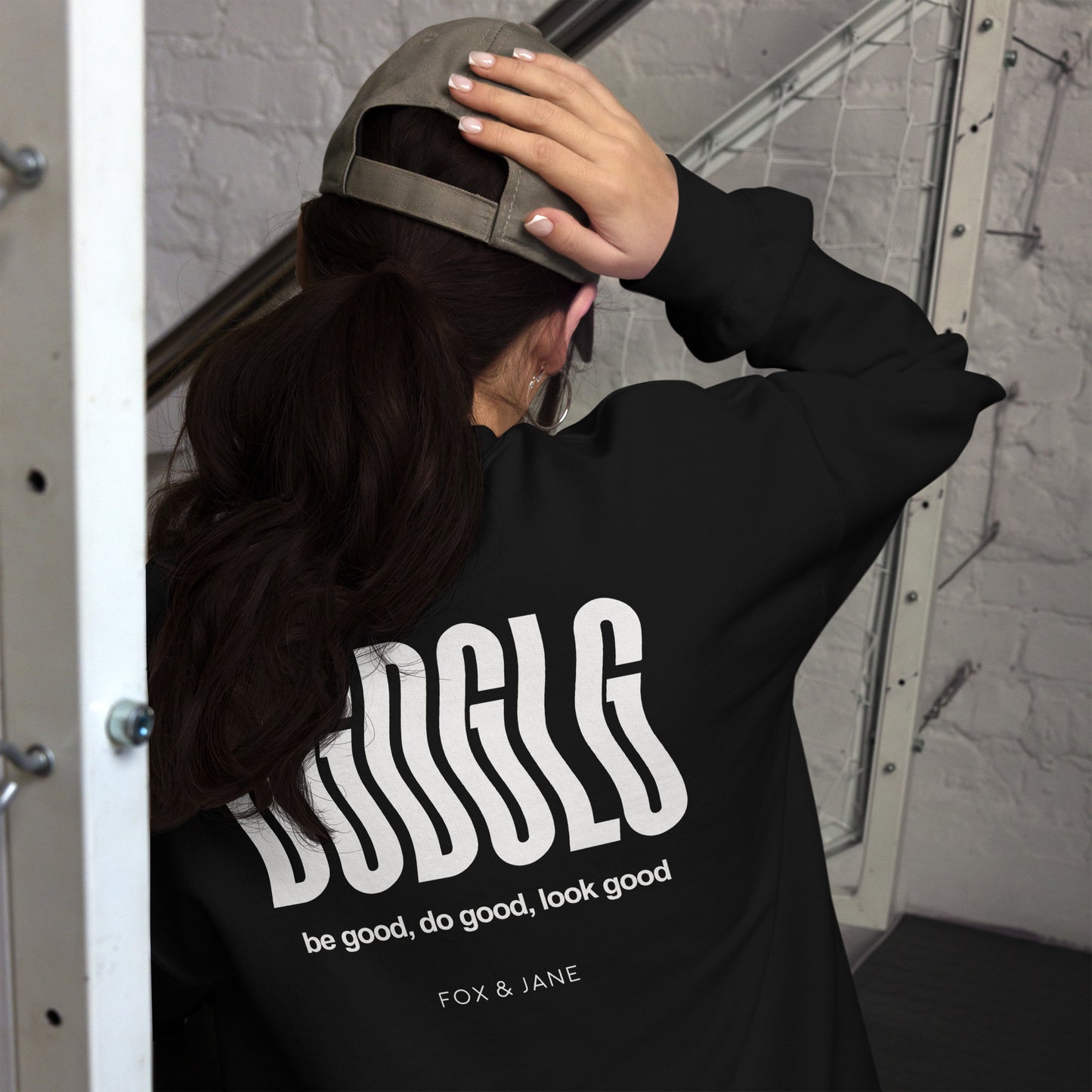 BGDGLG Unisex Sweatshirt | Front & Back Print | Off White