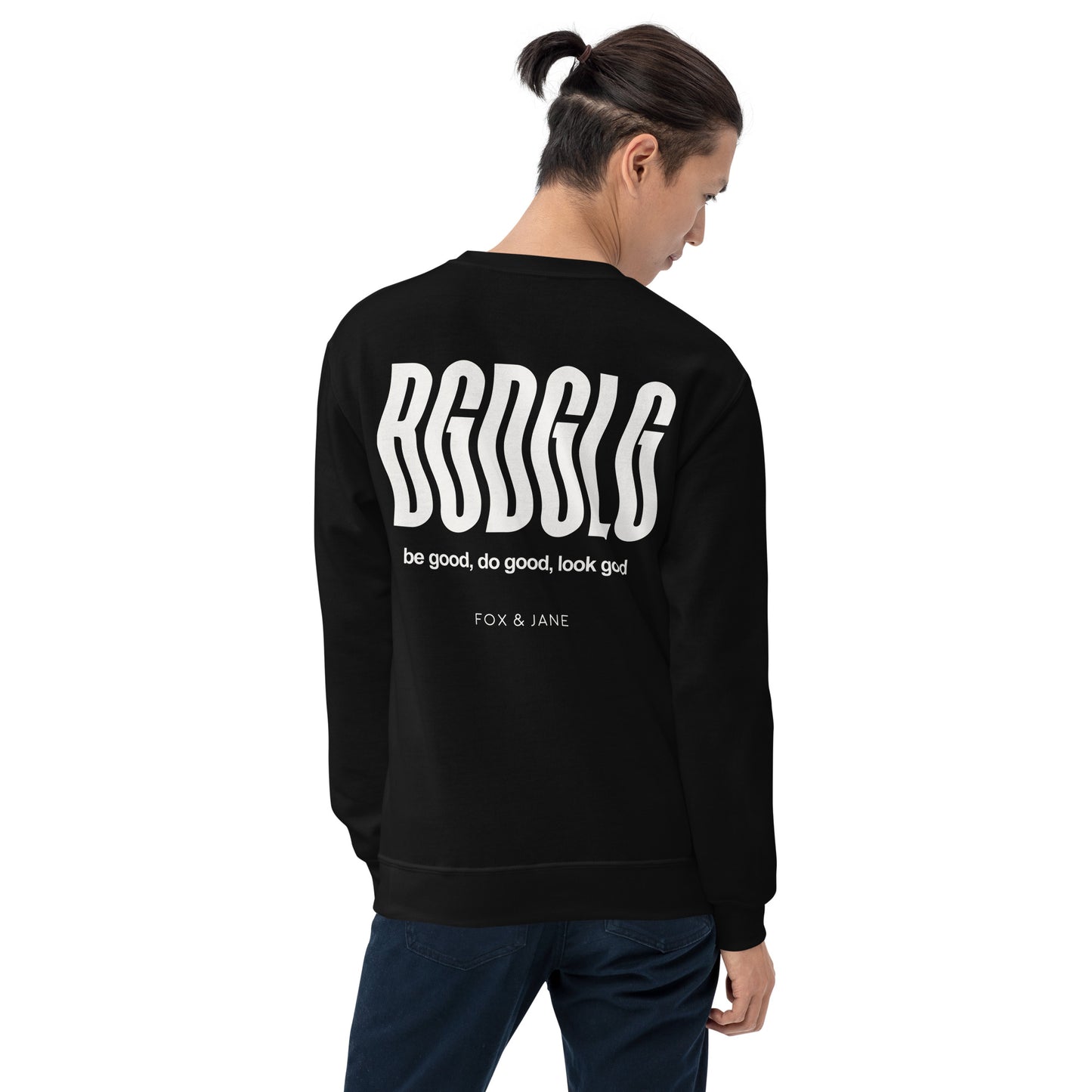 BGDGLG Unisex Sweatshirt | Front & Back Print | Off White