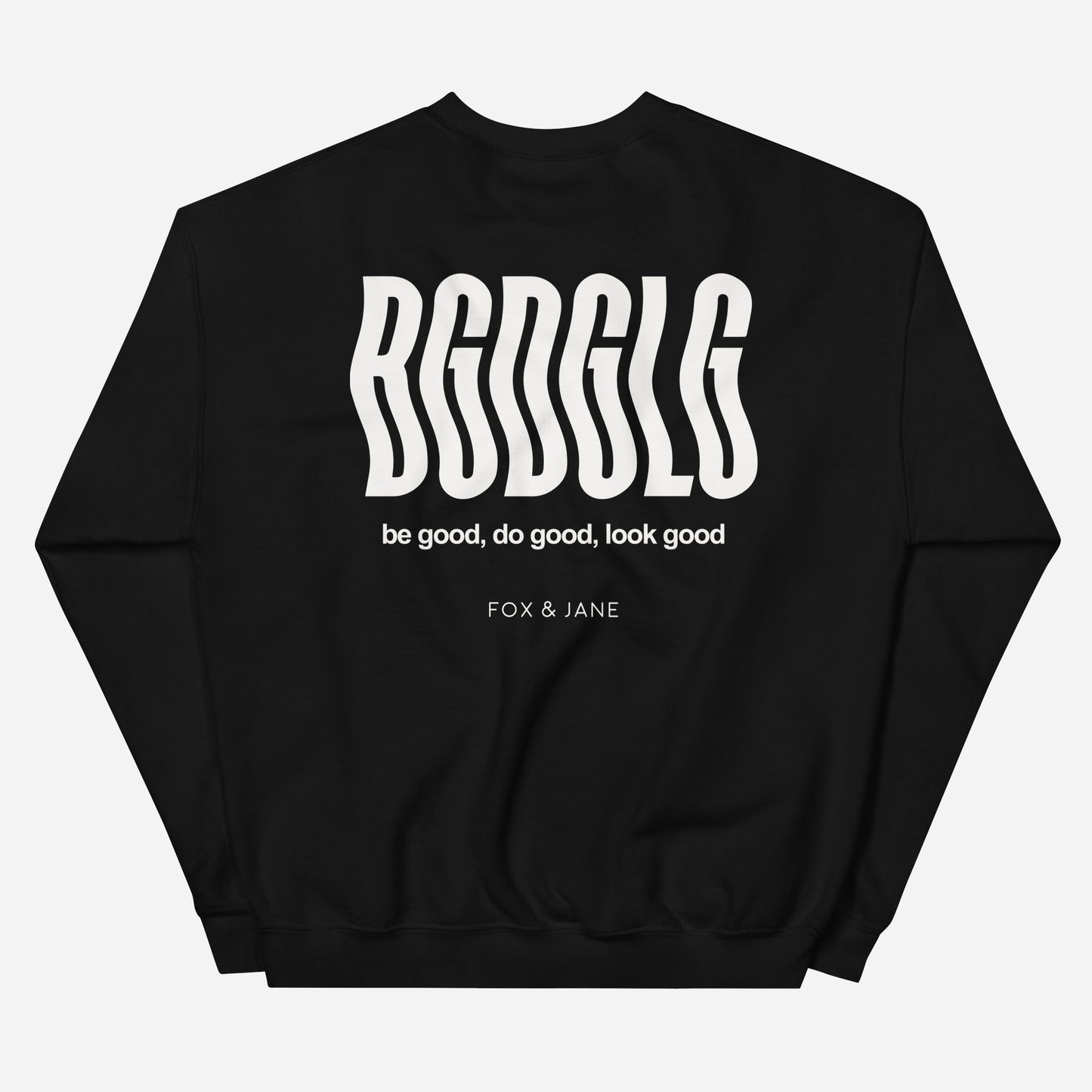 BGDGLG Unisex Sweatshirt | Front & Back Print | Off White