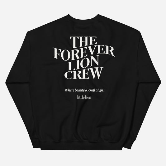 THE FOREVER LION CREW Unisex Sweatshirt | Back Print | Off White