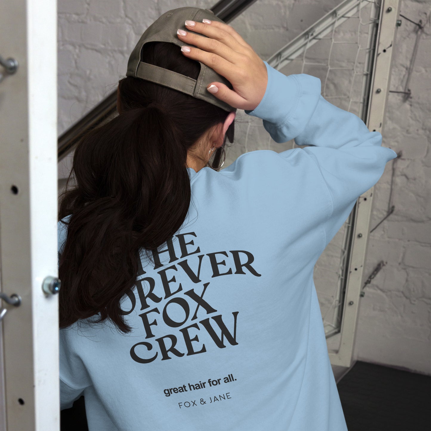 THE FOREVER FOX CREW Unisex Sweatshirt | Back Print | Off Black