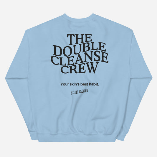 THE DOUBLE CLEANSE CREW Unisex Sweatshirt | Back Print | Off Black