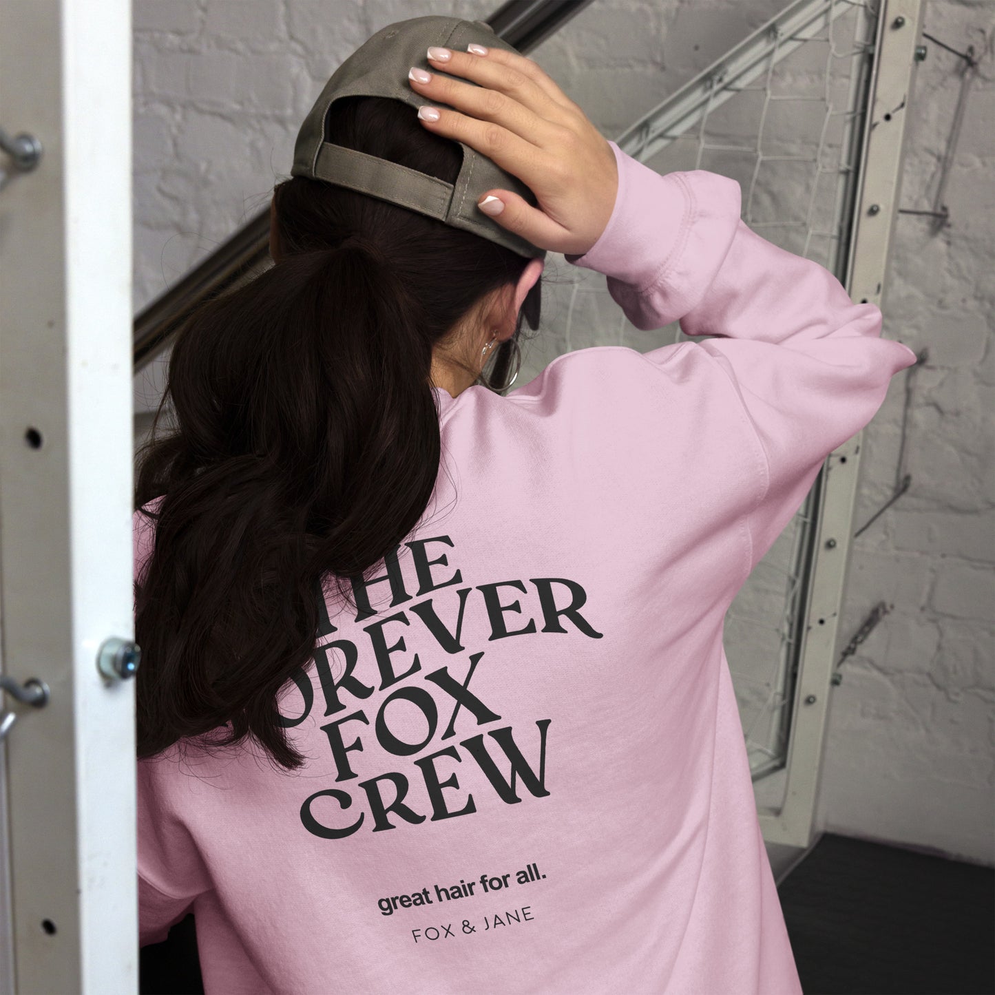 THE FOREVER FOX CREW Unisex Sweatshirt | Back Print | Off Black