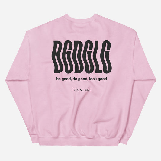 BGDGLG Unisex Sweatshirt | Front & Back Print | Off Black