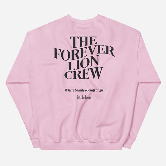 THE FOREVER LION CREW Unisex Sweatshirt | Back Print | Off Black