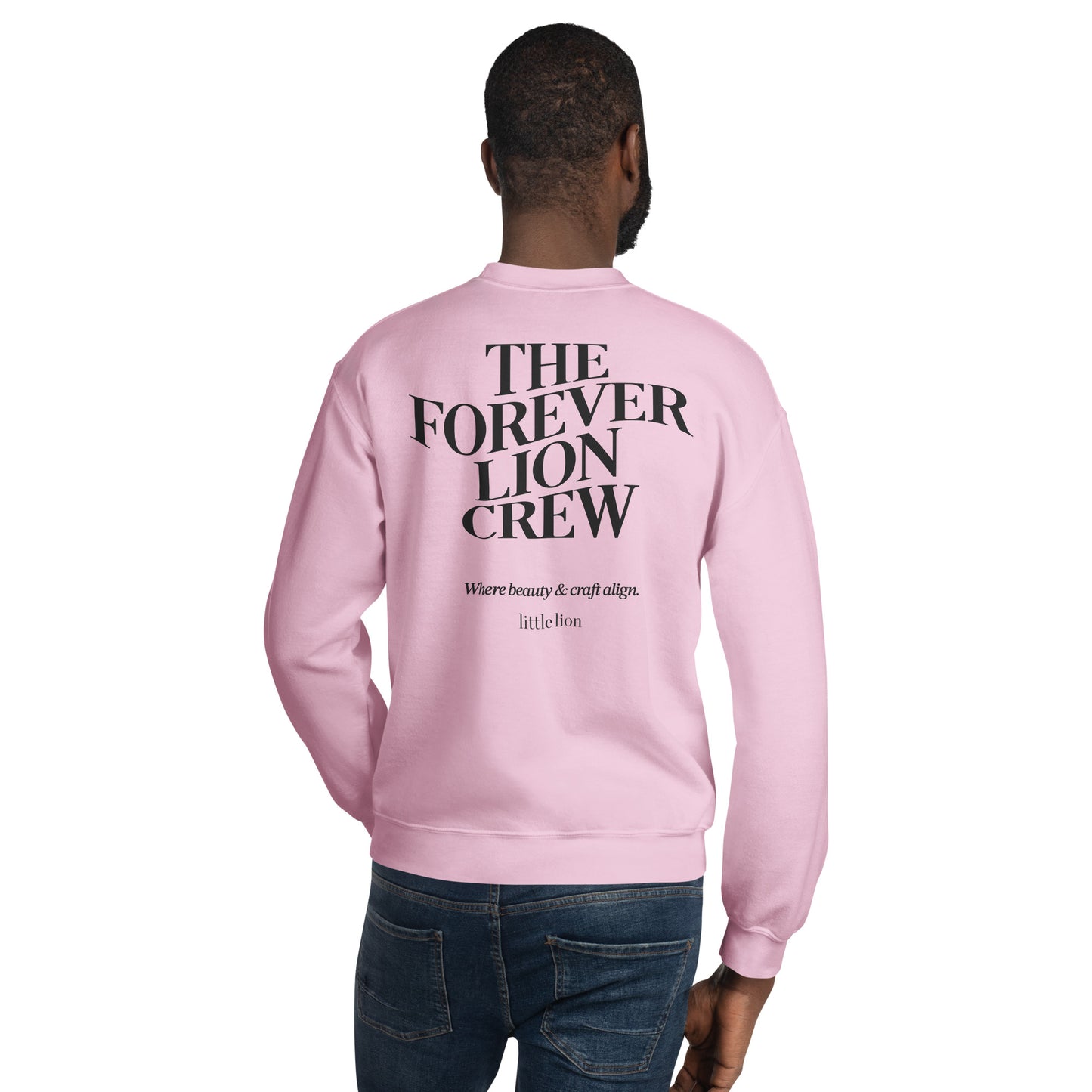 THE FOREVER LION CREW Unisex Sweatshirt | Back Print | Off Black