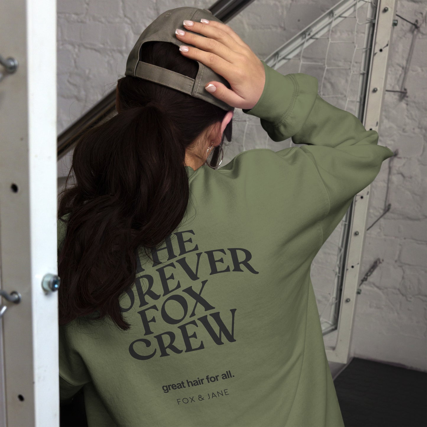 THE FOREVER FOX CREW Unisex Sweatshirt | Back Print | Off Black