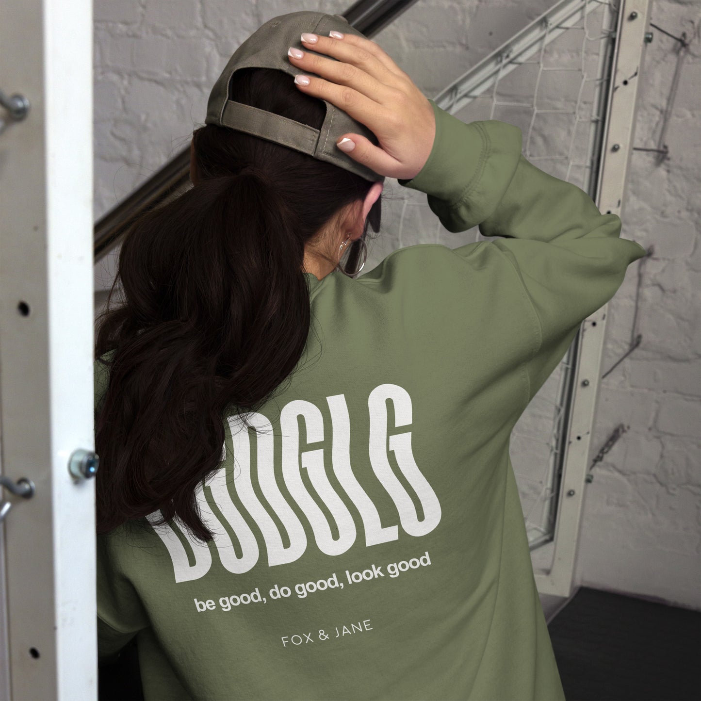 BGDGLG Unisex Sweatshirt | Front & Back Print | Off White