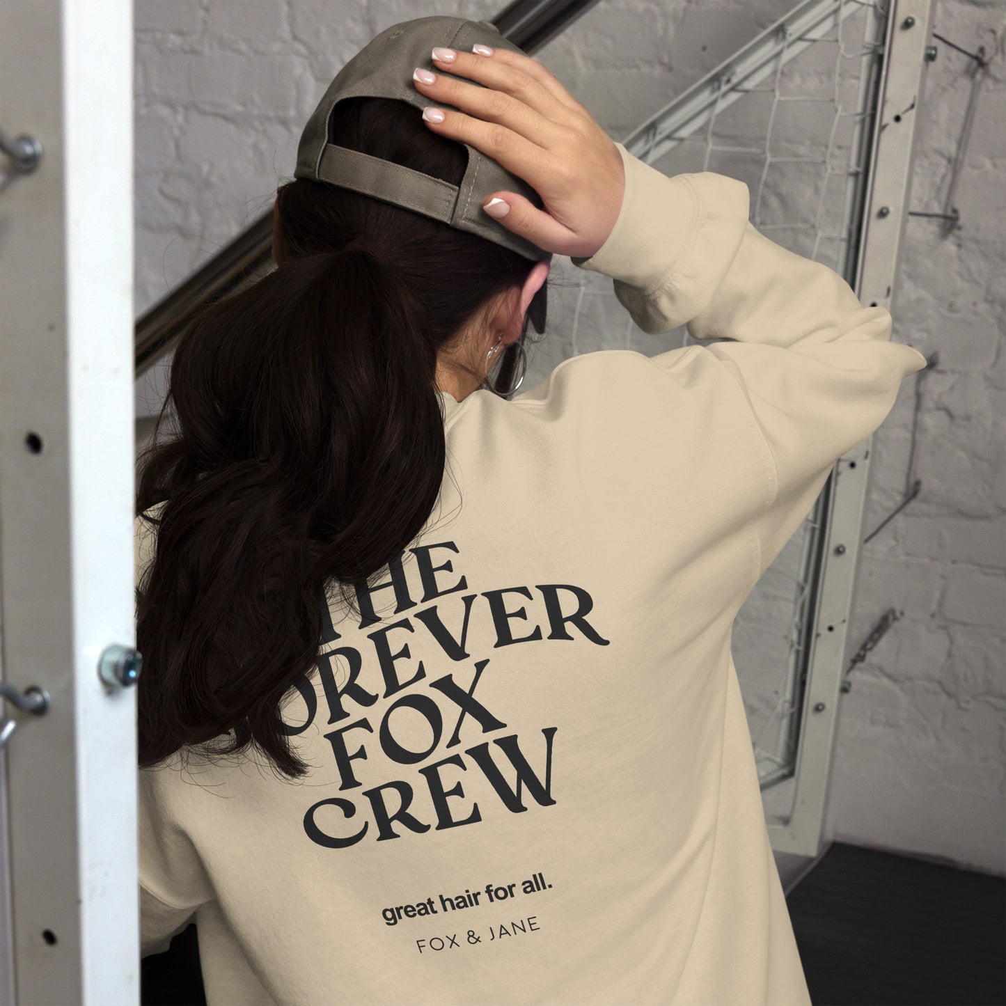 THE FOREVER FOX CREW Unisex Sweatshirt | Back Print | Off Black