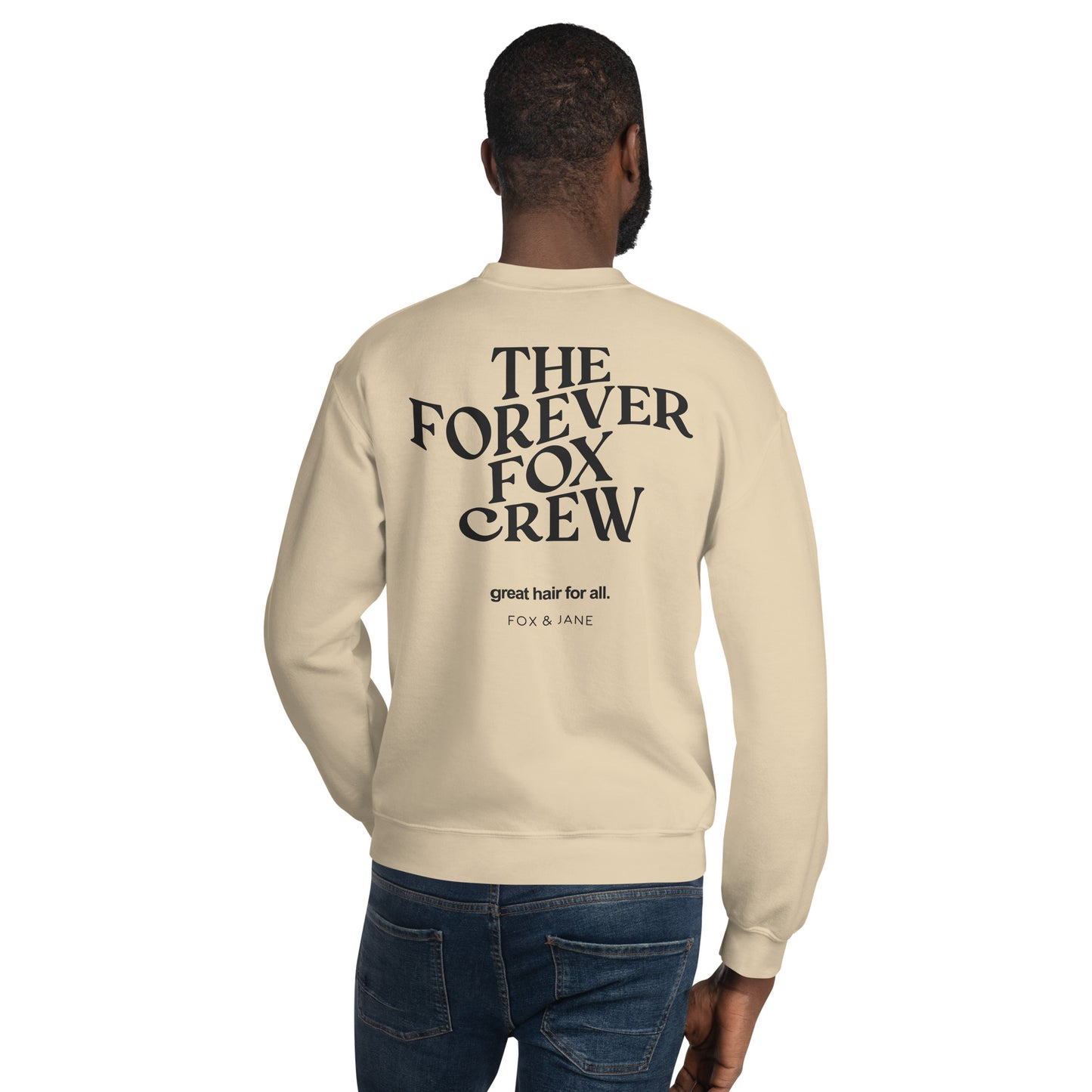 THE FOREVER FOX CREW Unisex Sweatshirt | Back Print | Off Black