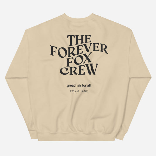 THE FOREVER FOX CREW Unisex Sweatshirt | Back Print | Off Black