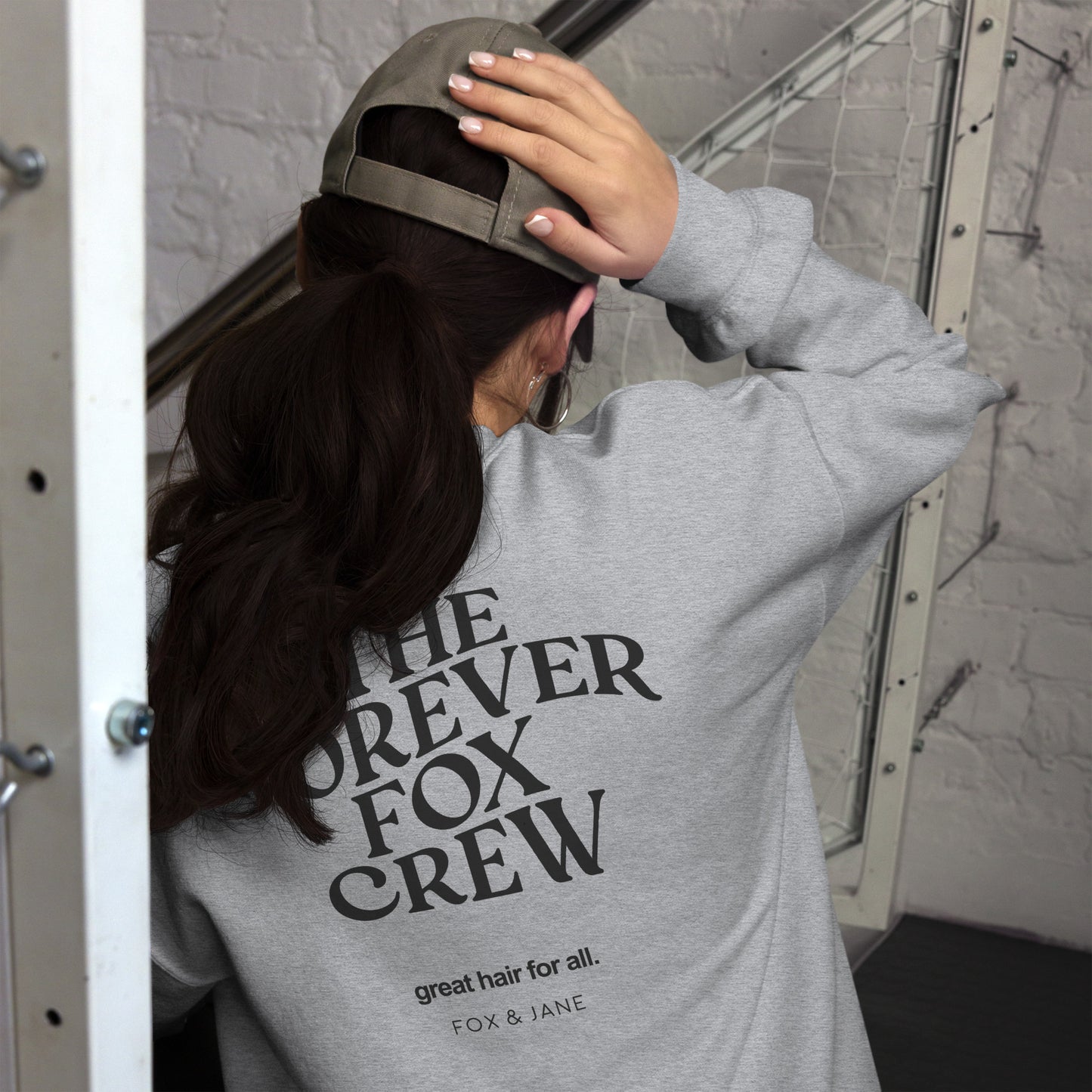 THE FOREVER FOX CREW Unisex Sweatshirt | Back Print | Off Black