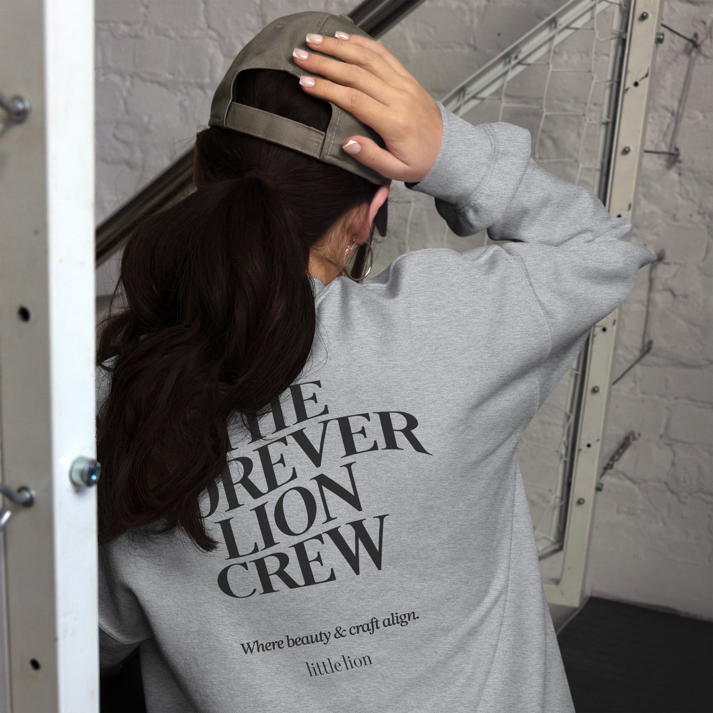 THE FOREVER LION CREW Unisex Sweatshirt | Back Print | Off Black