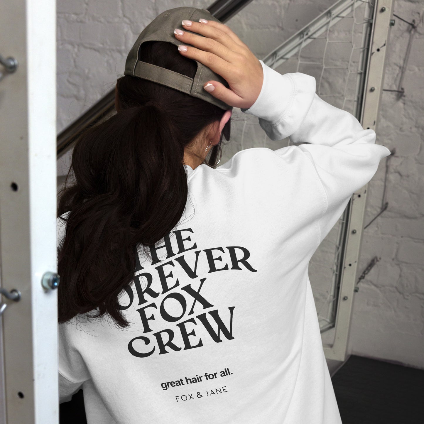 THE FOREVER FOX CREW Unisex Sweatshirt | Back Print | Off Black