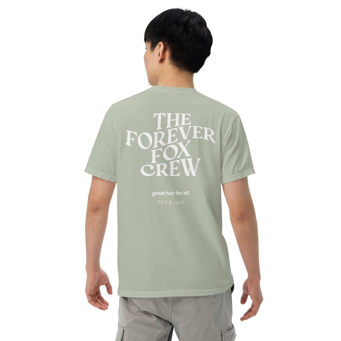 THE FOREVER FOX CREW Unisex garment-dyed heavyweight t-shirt | Back Print | Off White