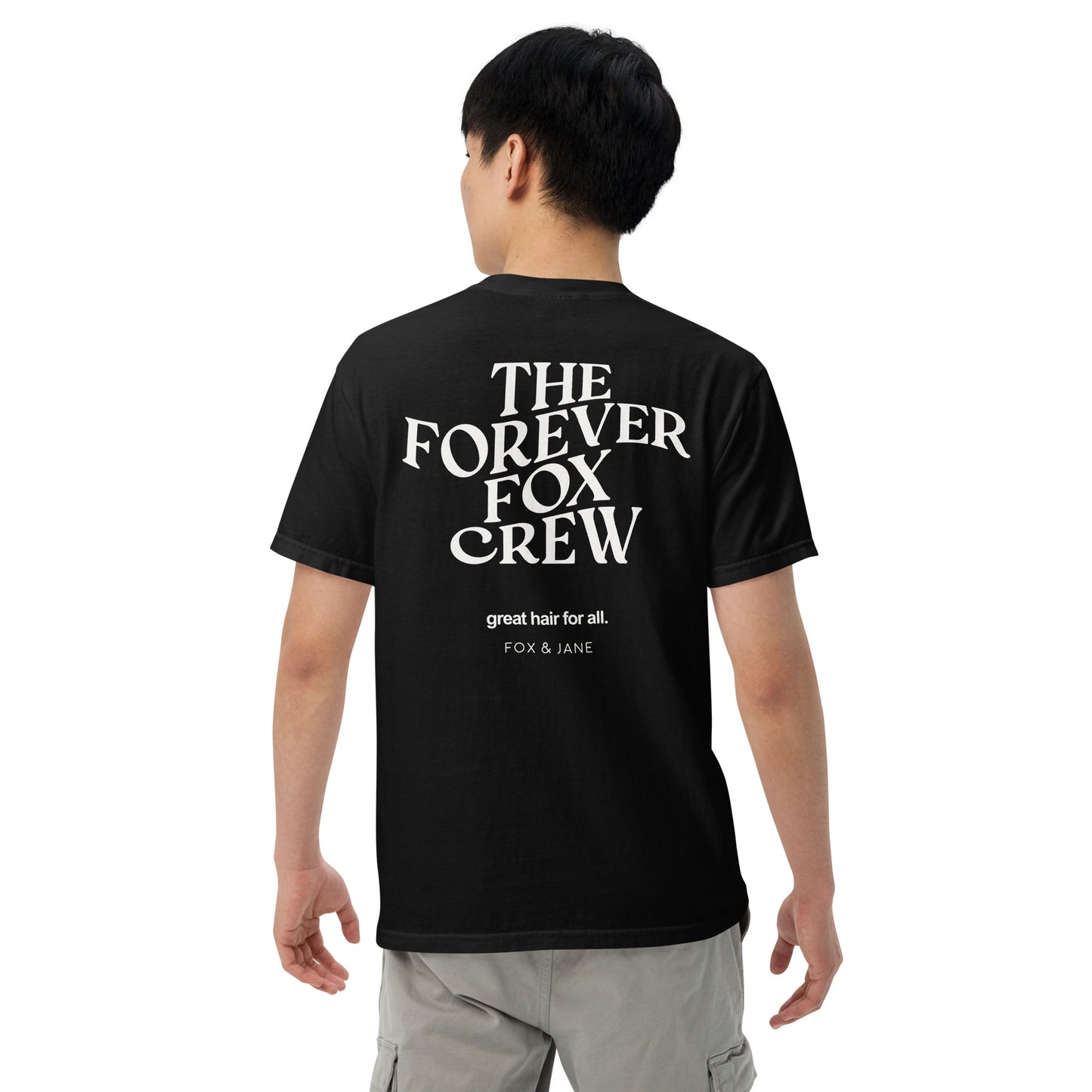 THE FOREVER FOX CREW Unisex garment-dyed heavyweight t-shirt | Back Print | Off White