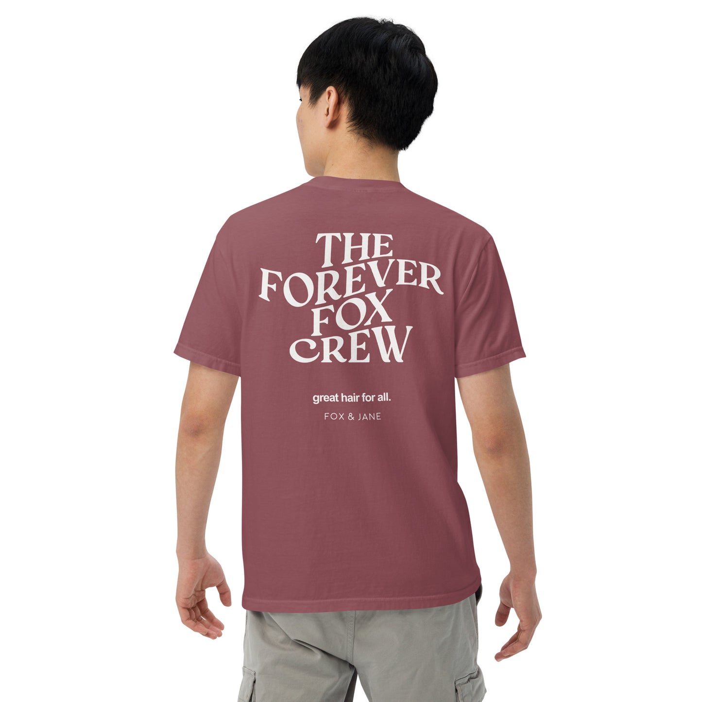 THE FOREVER FOX CREW Unisex garment-dyed heavyweight t-shirt | Back Print | Off White