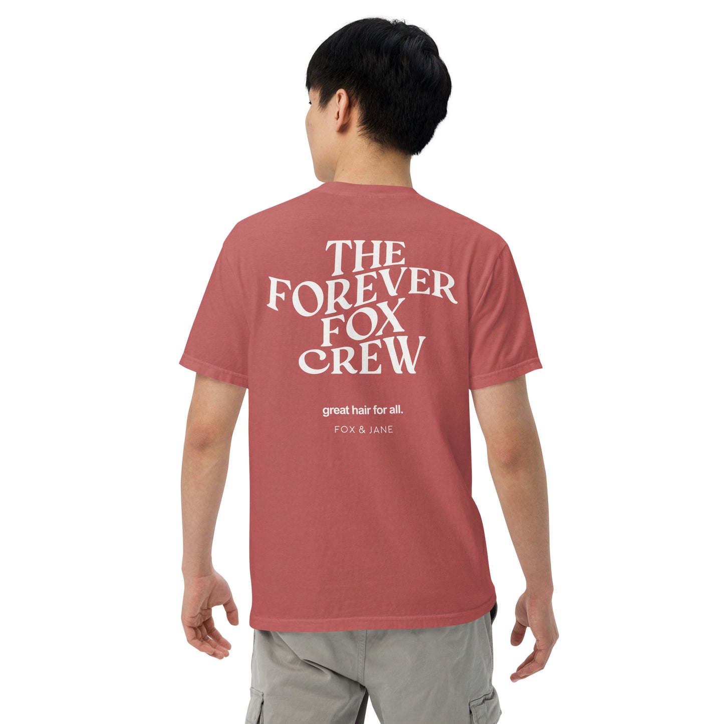 THE FOREVER FOX CREW Unisex garment-dyed heavyweight t-shirt | Back Print | Off White