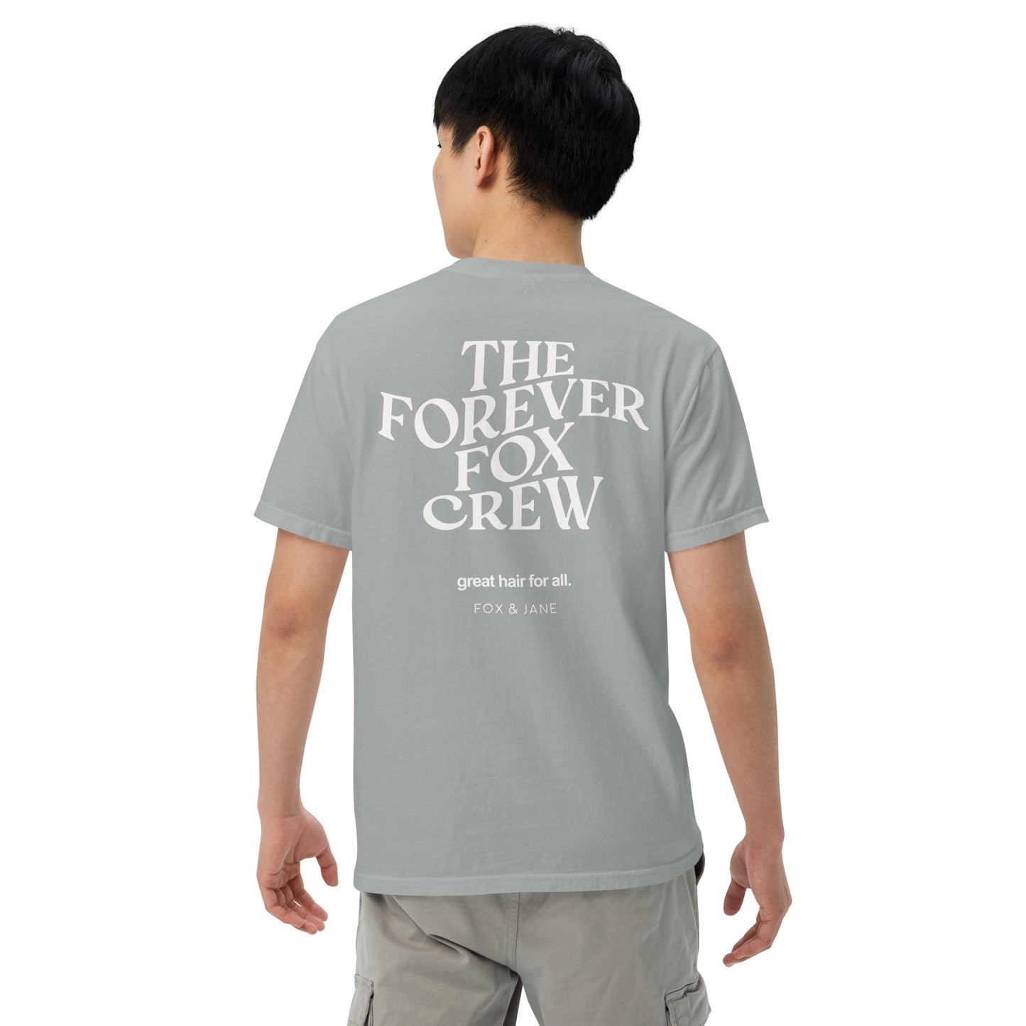 THE FOREVER FOX CREW Unisex garment-dyed heavyweight t-shirt | Back Print | Off White