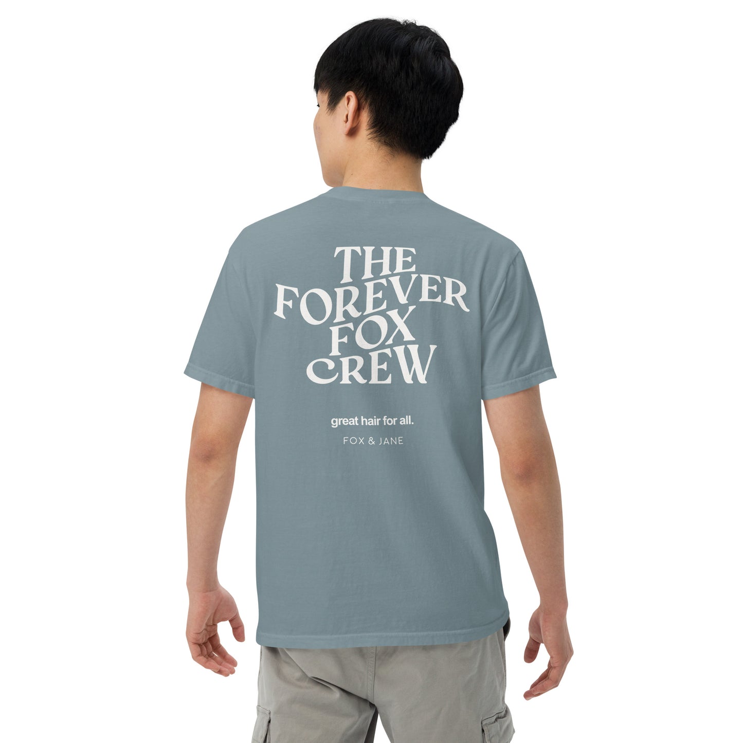 THE FOREVER FOX CREW Unisex garment-dyed heavyweight t-shirt | Back Print | Off White