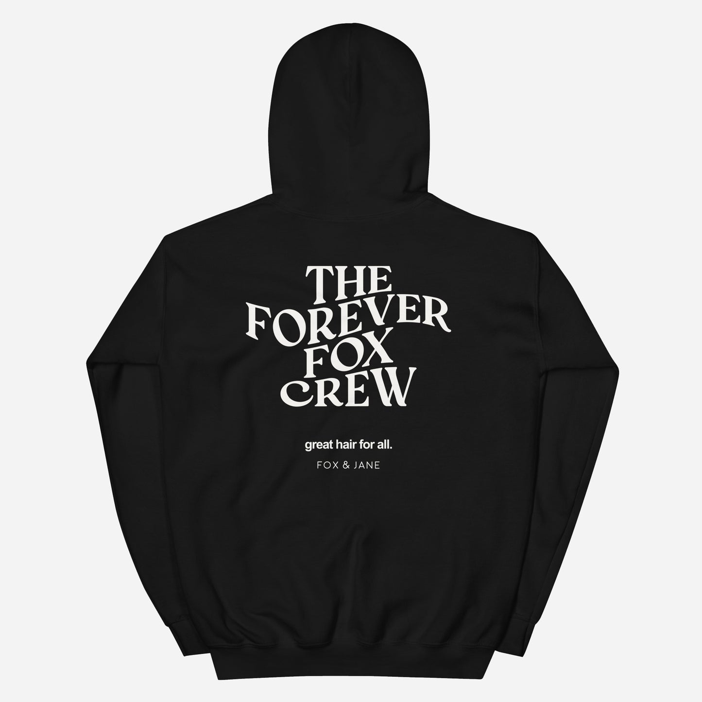 THE FOREVER FOX CREW Unisex Hoodie | Back Print | Off White