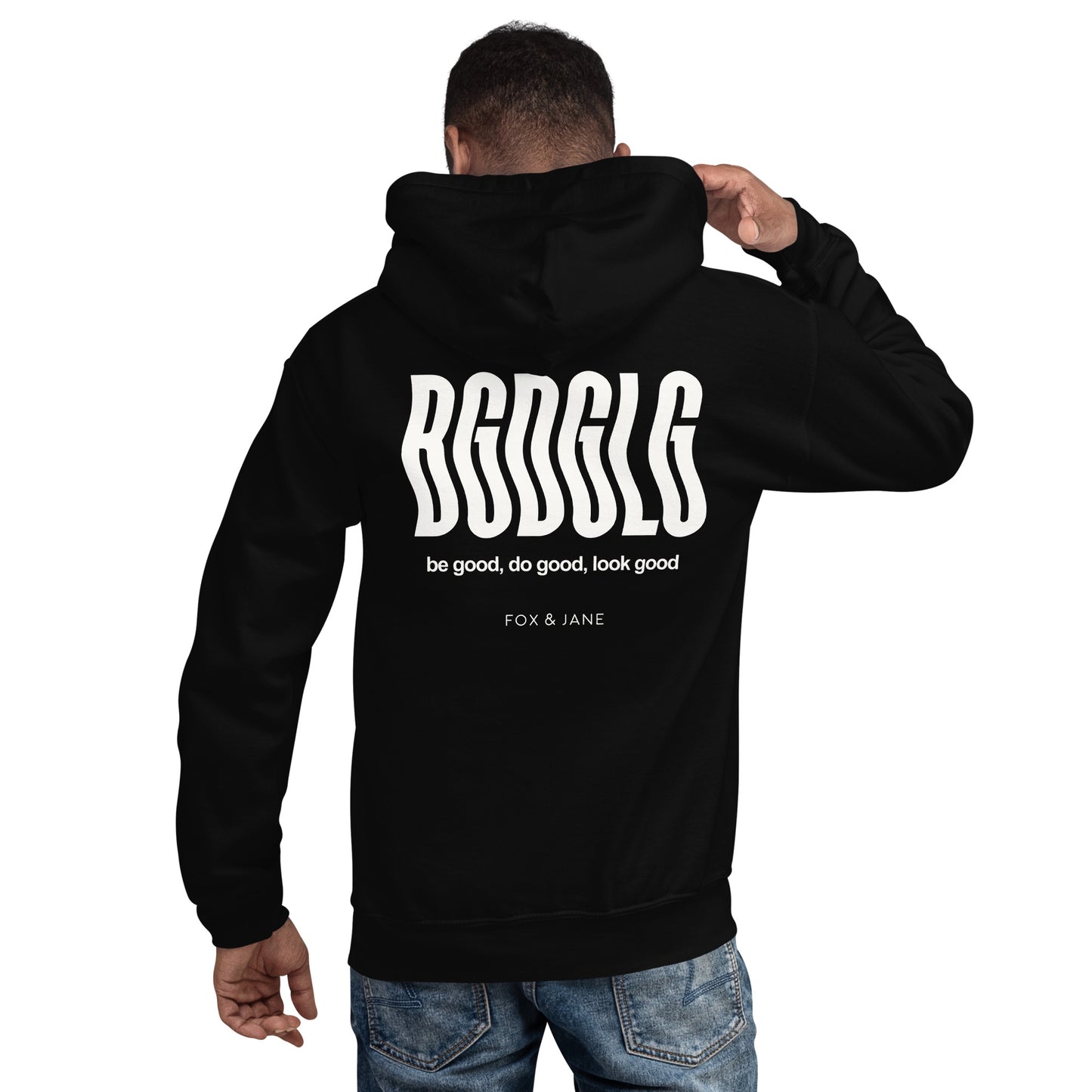 BGDGLG Unisex Hoodie | Front & Back Print | Off White