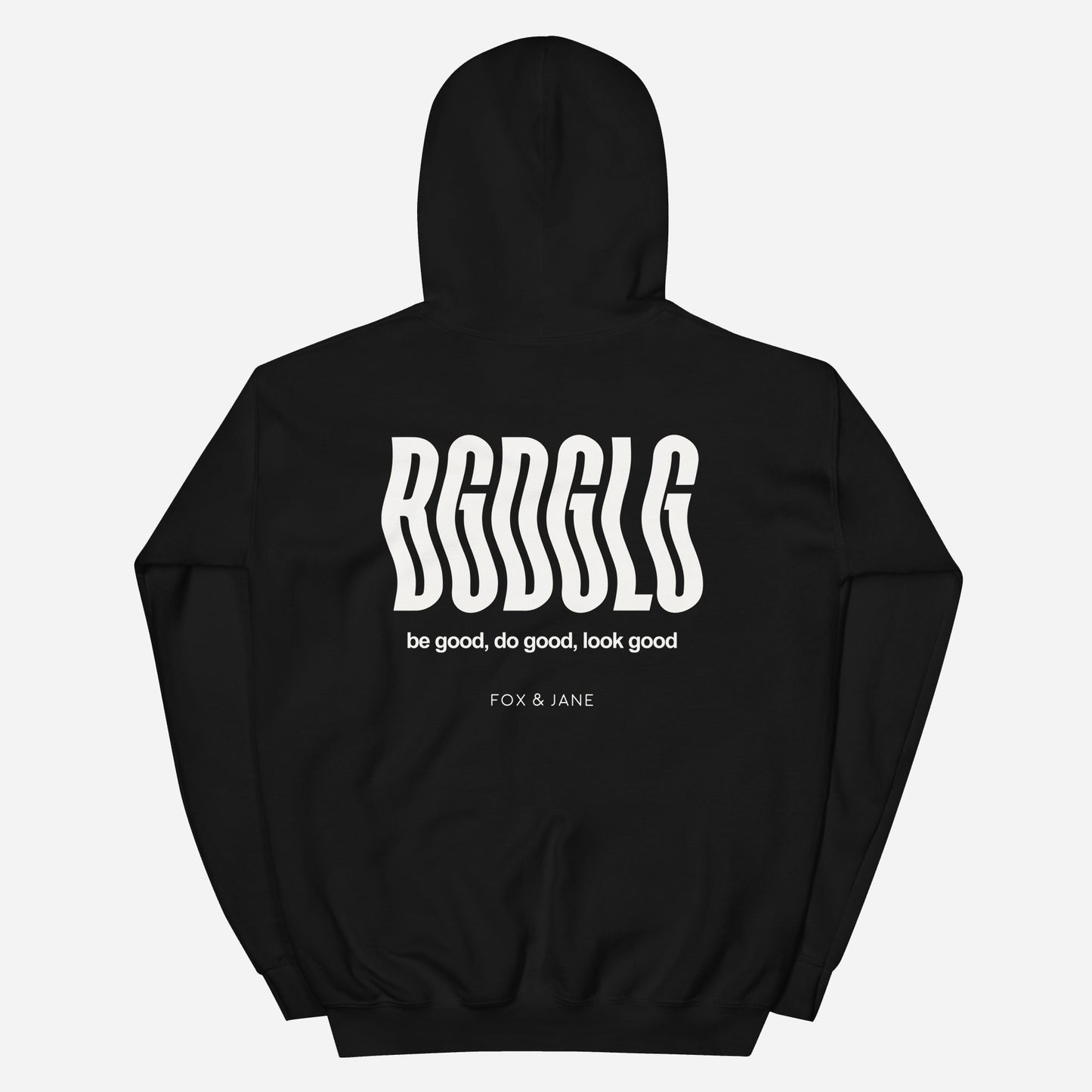 BGDGLG Unisex Hoodie | Front & Back Print | Off White