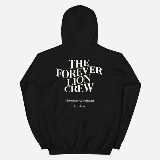 THE FOREVER LION CREW Unisex Hoodie | Back Print | Off White