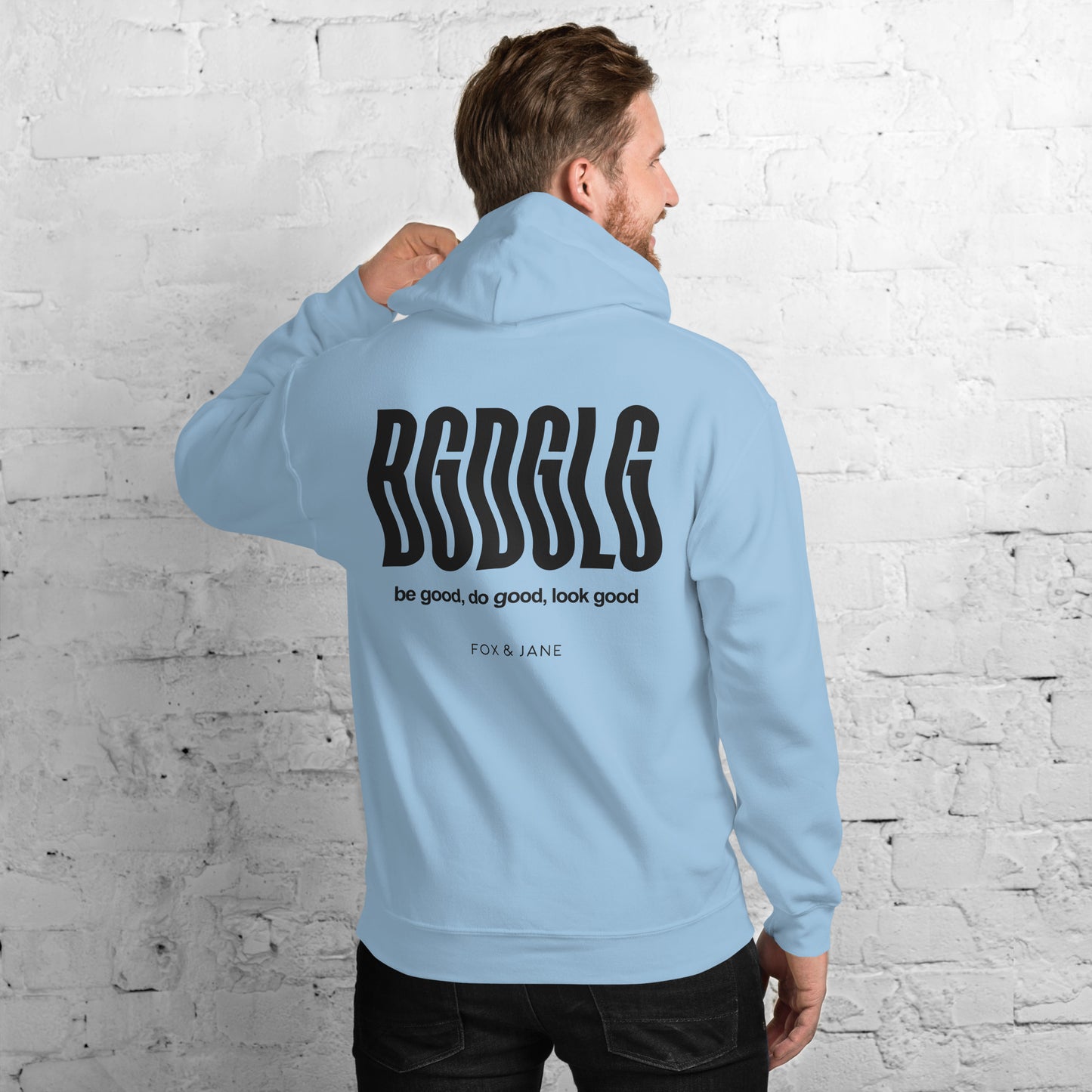 BGDGLG Unisex Hoodie | Front & Back Print | Off Black