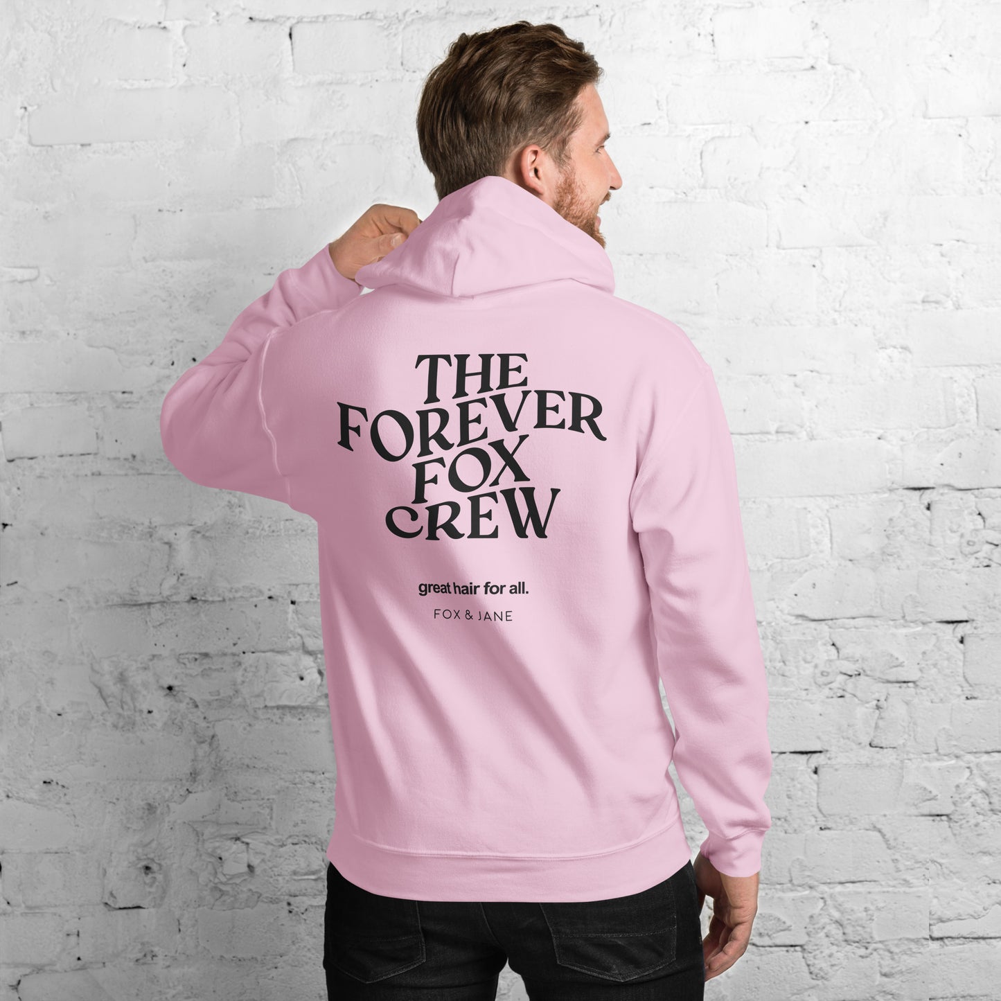 THE FOREVER FOX CREW Unisex Hoodie | Back Print | Off Black