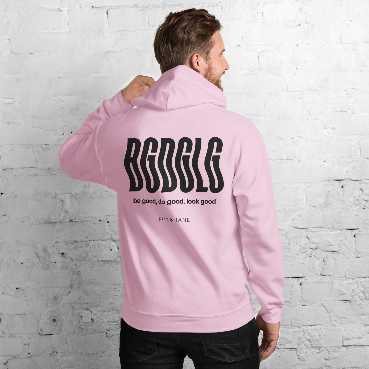 BGDGLG Unisex Hoodie | Front & Back Print | Off Black