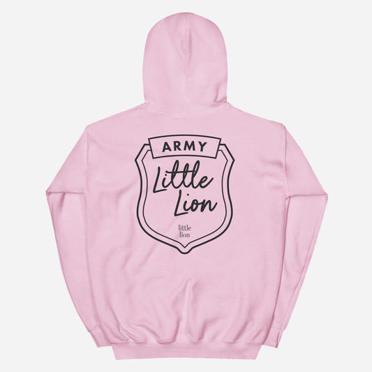 LITTLE LION ARMY Unisex Hoodie | Back Print | Off Black